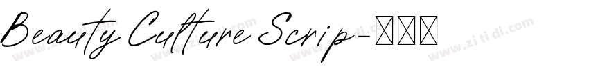 Beauty Culture Scrip字体转换 Beauty Culture Scrip字体转换